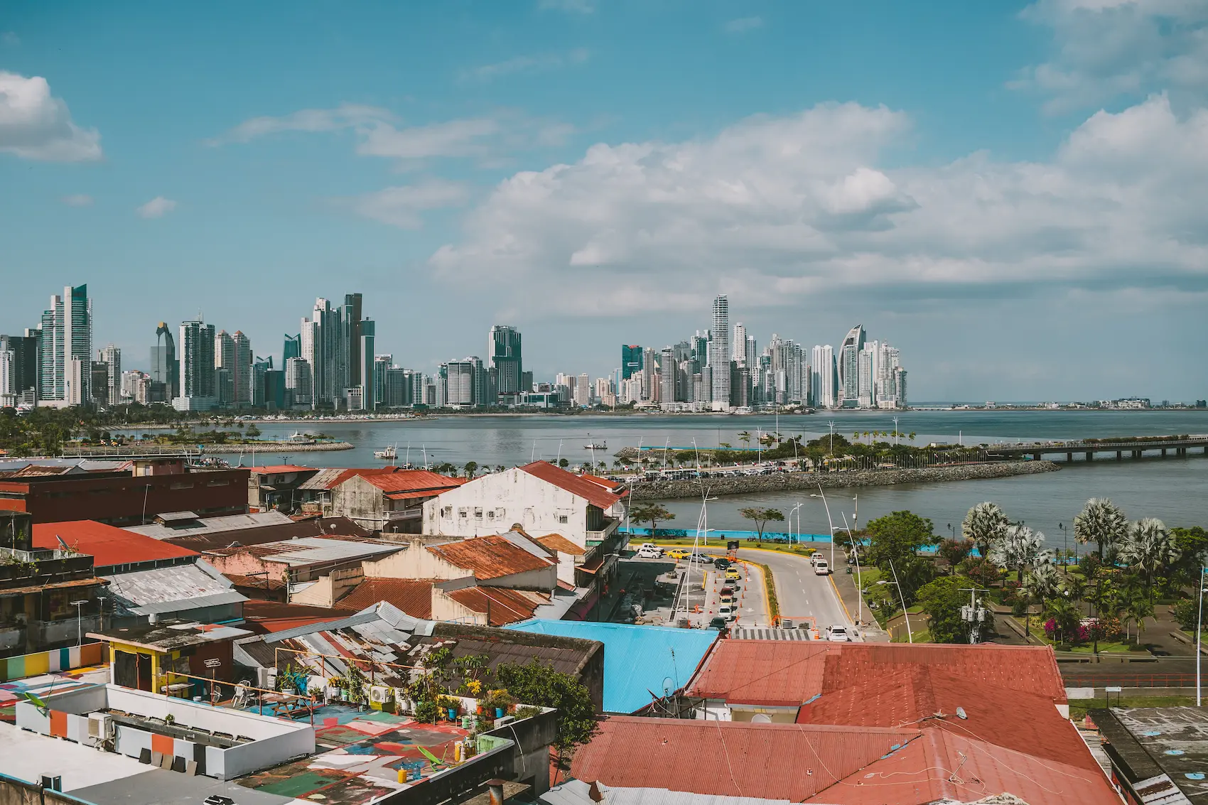 Casco Viejo and Panama City skyline